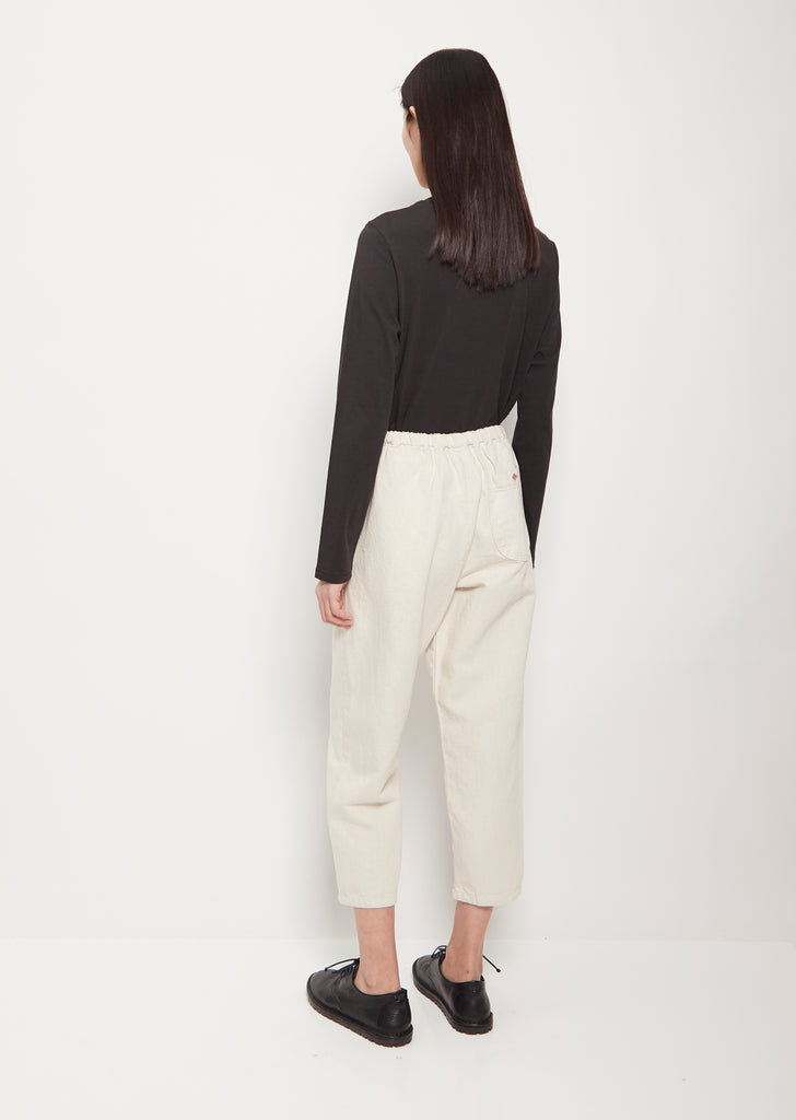 Denim Easy Pants — Ecru