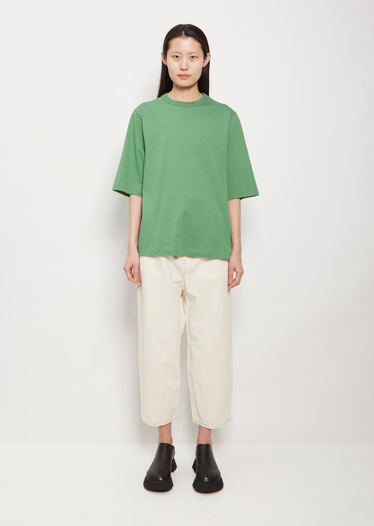 Buria Cotton Tee — Salvia Green