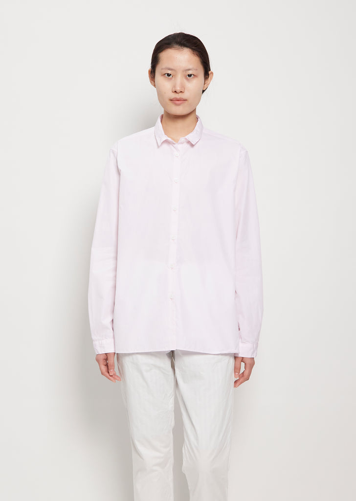 Loose Tyrol Cotton Shirt — Pale Pink