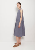 Gathered Skirt Linen Dress