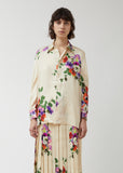 Silk Jacquard Flower Pattern Shirt