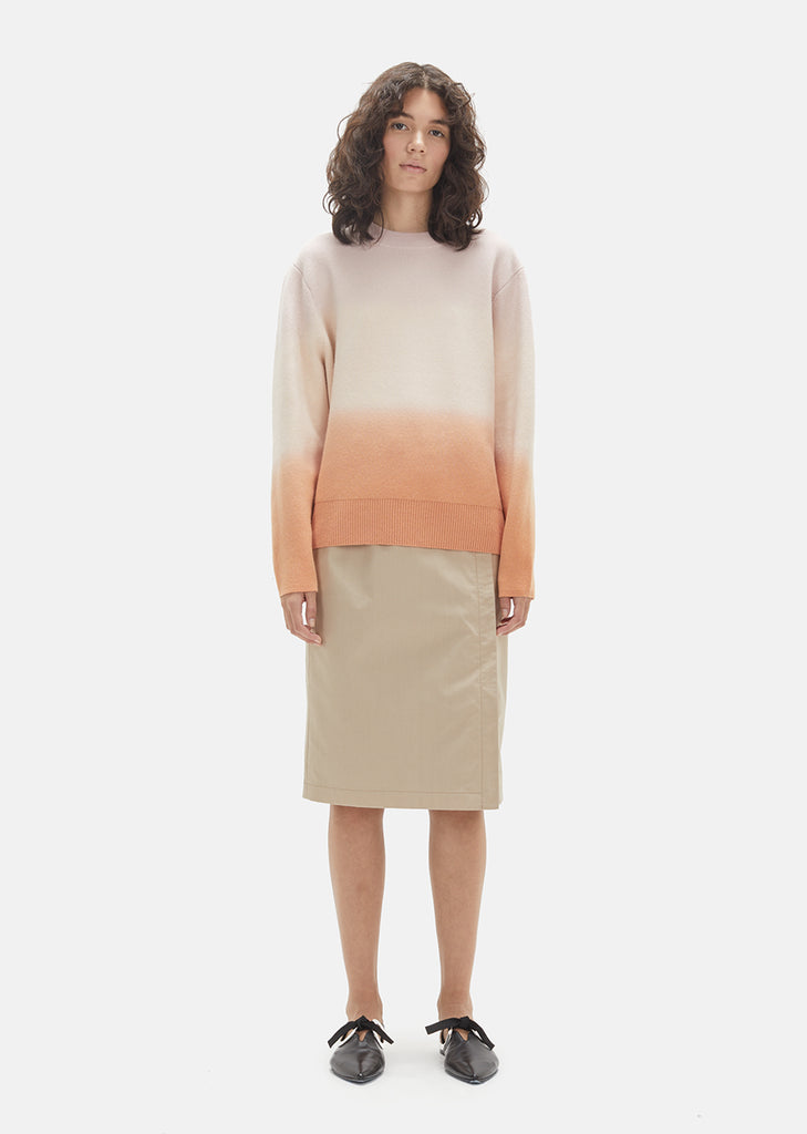 Wool Cashmere Dip Sweater