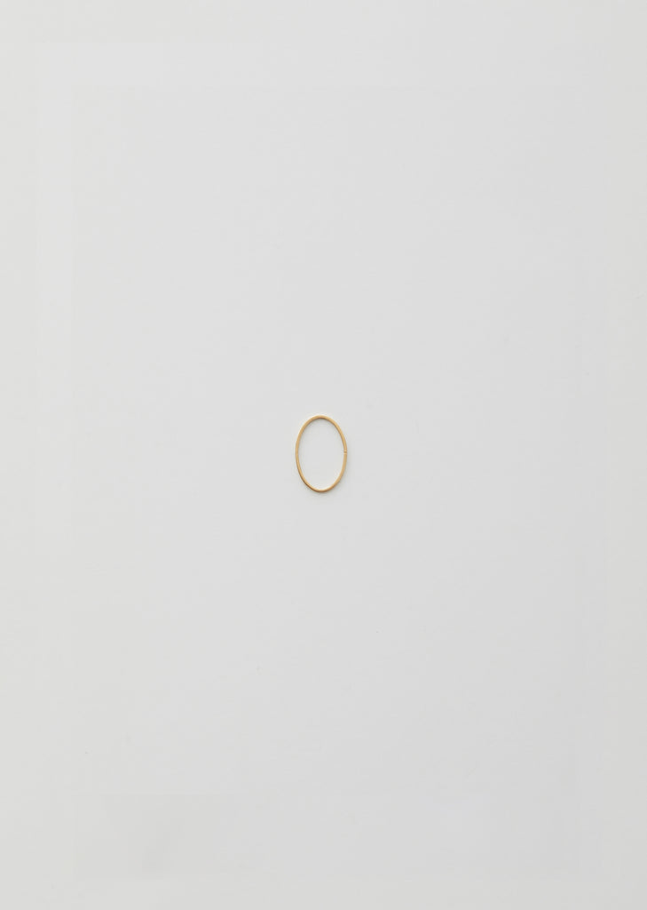 18K Oval Form Earring 01 — 20mm