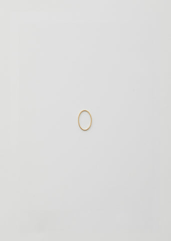 18K Oval Form Earring 01 — 20mm