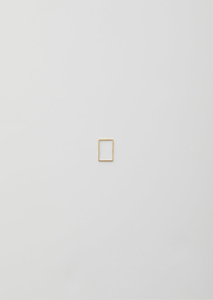 18K Rectangular Form Earring 02 — 20mm