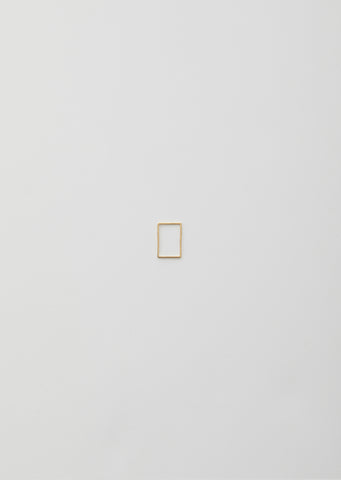 18K Rectangular Form Earring 02 — 20mm