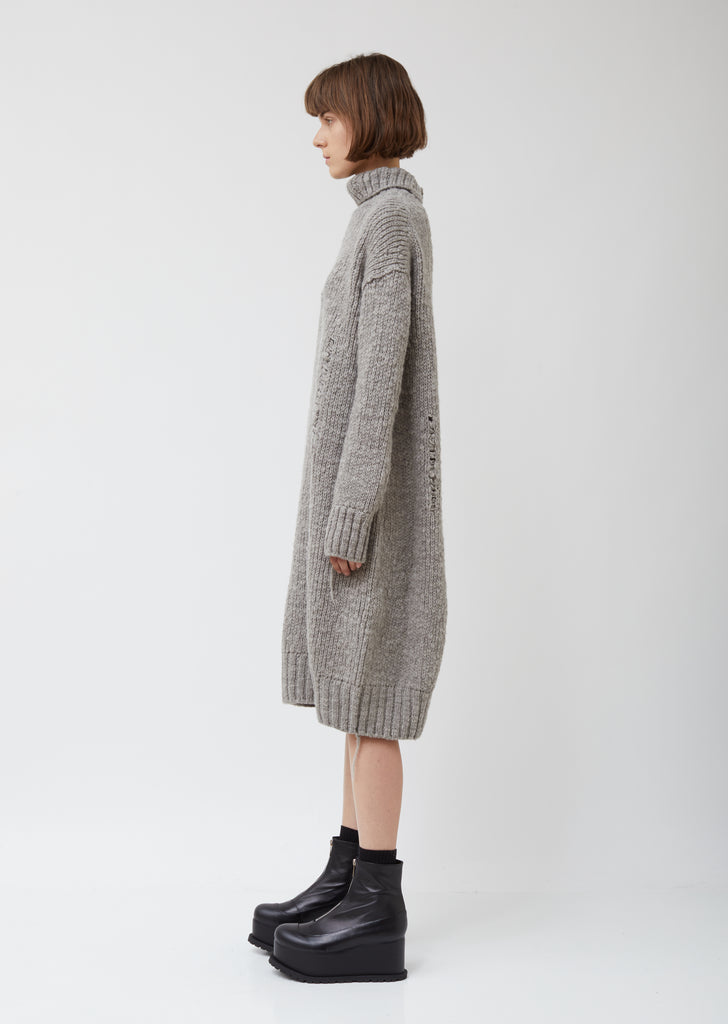M-tuck Drop Op Wool Dress