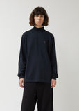 Synthetic Jersey Mock Neck Tee