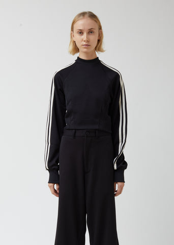 W 3 Stp Cropped Track Crew Sweater