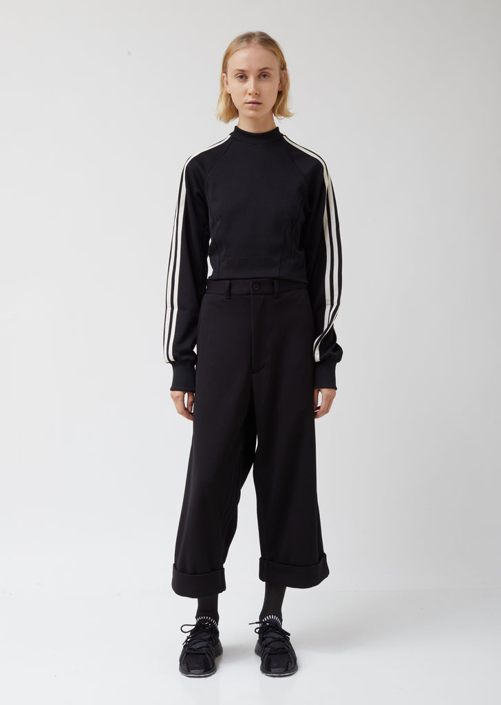 W 3 Stp Cropped Track Crew Sweater