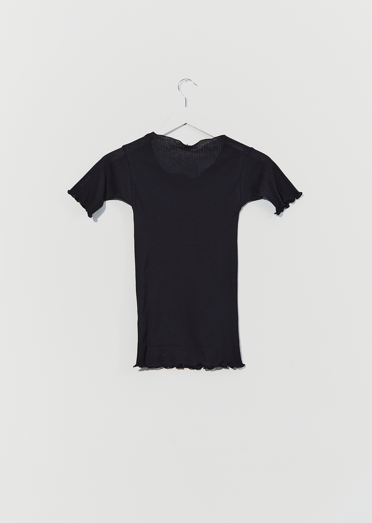 Pama Rib Organic 3/4 Tee — Black