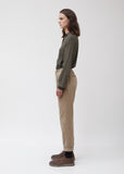 Khaki Cotton-Cashmere Twill Boga Pants