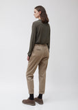 Khaki Cotton-Cashmere Twill Boga Pants