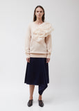 Awa Wool Cashmere L/S Poof Crew Sweater