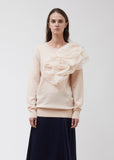 Awa Wool Cashmere L/S Poof Crew Sweater