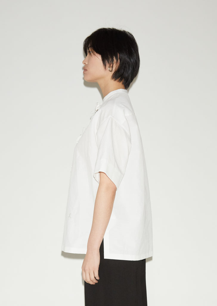 Malfile Cotton Linen Short Sleeve Shirt