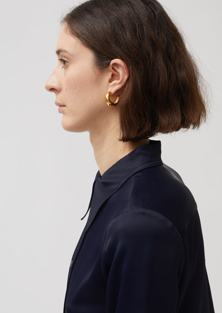 Gold Hinged Hoops, Large