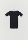 Pama Rib Organic 3/4 Tee — Black