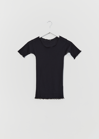 Pama Rib Organic 3/4 Tee — Black