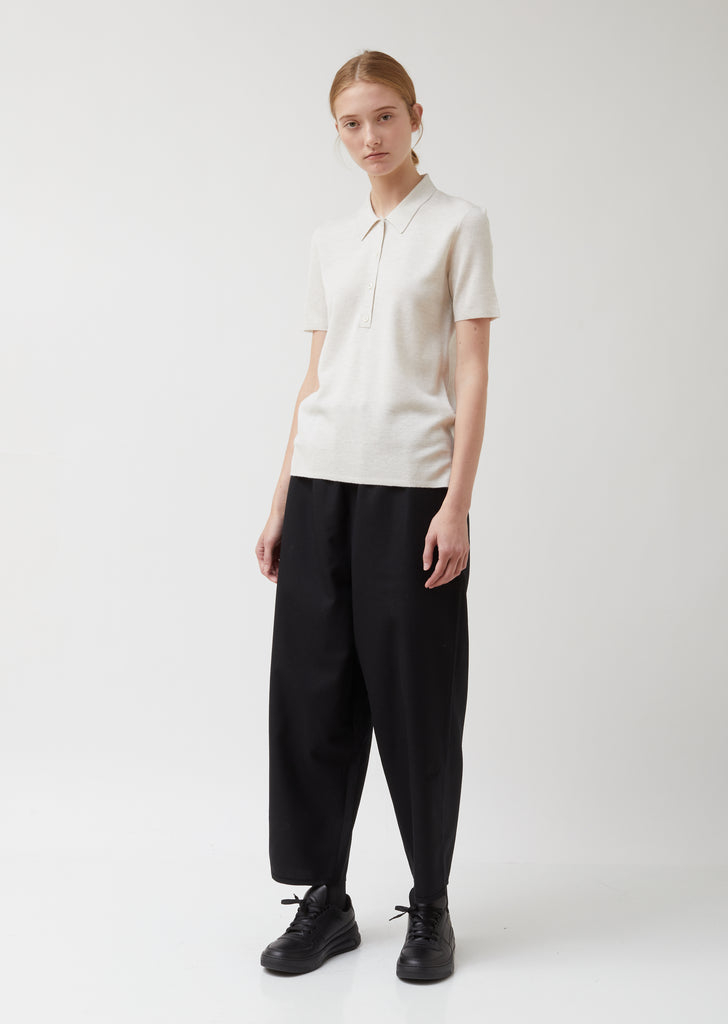 S/S Polo Merino Wool Shirt Sweater