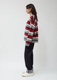 Cashmere-Mohair Multi-Stripe Crewneck