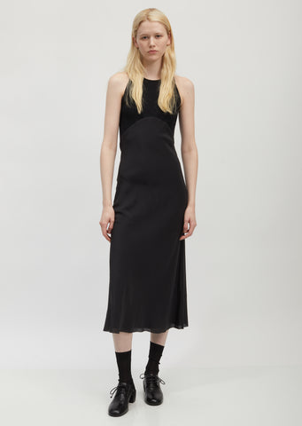 Ribbed Cotton and Silk Tank Dress