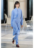 Asymmetric Silk Shirtdress