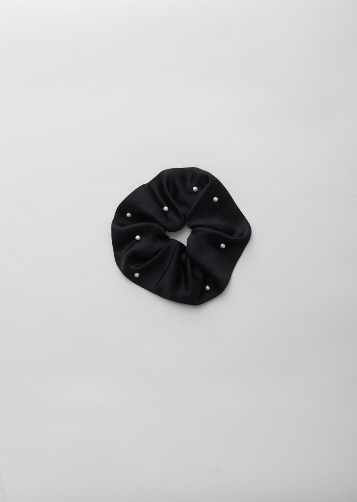 Pearl Satin Scrunchie
