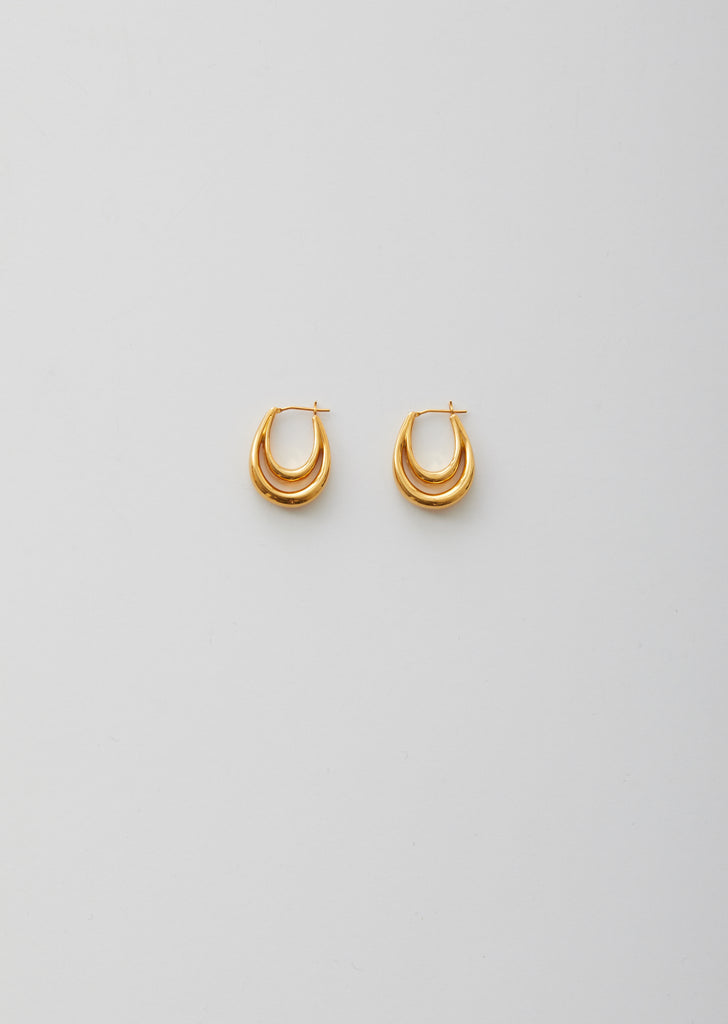 Gold Large Blanche Hoops