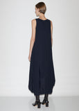 Masie Af - Textured Fluid Viscose and Linen Dress