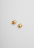 Gold Large Blanche Hoops