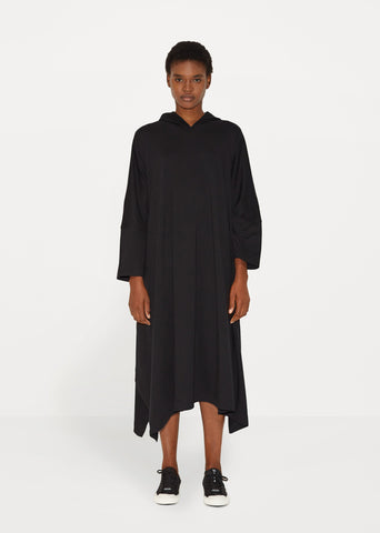 Shadow Print Hooded Dress