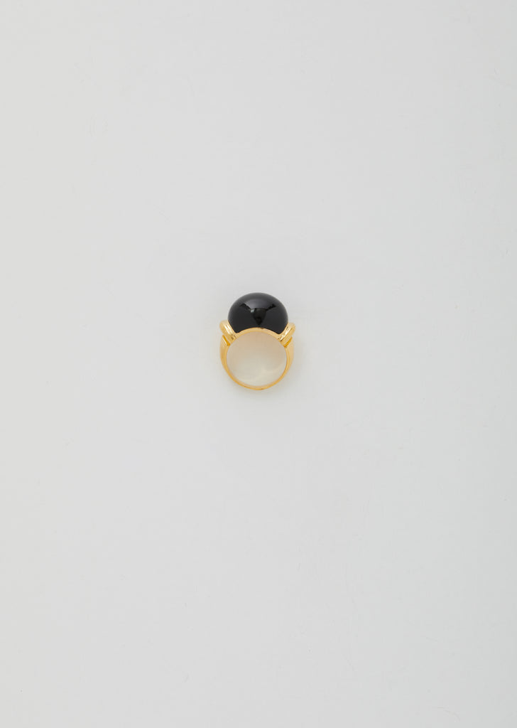 Gold Demain Ring - Onyx
