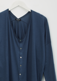 Cotton Cardigan Top — Blue