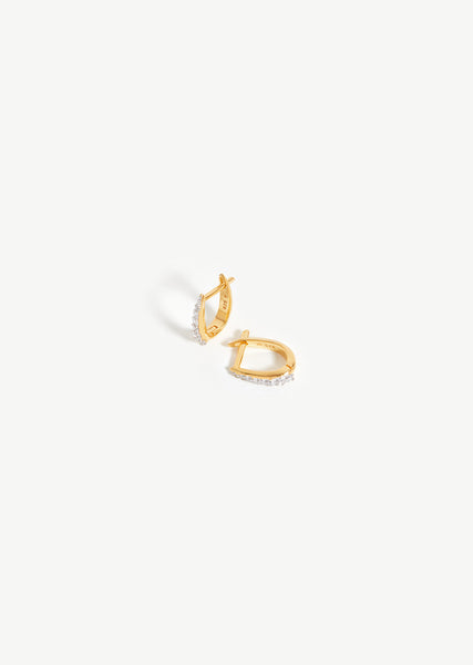 【MISSOMA】リッジ・ハギーズ ゴールド ピアス Classic Double Huggies | 18ct Gold Vermeil/Cubic Zirconia