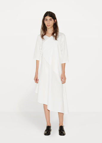 Gather Tie Shirt Dress