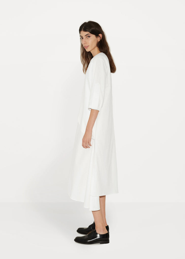 Gather Tie Shirt Dress