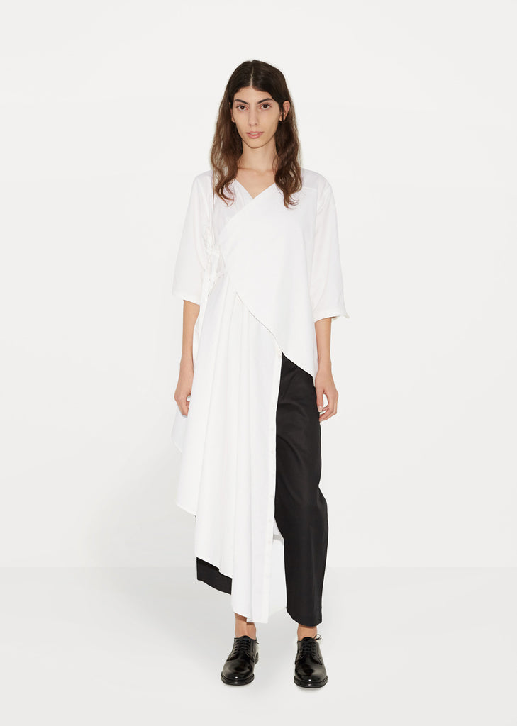 Gather Tie Shirt Dress