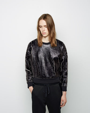 Coated Crackle Sweatshirt