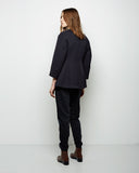 Cropped Sleeve Double Button Blazer