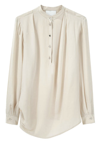 Draped Silk Blouse