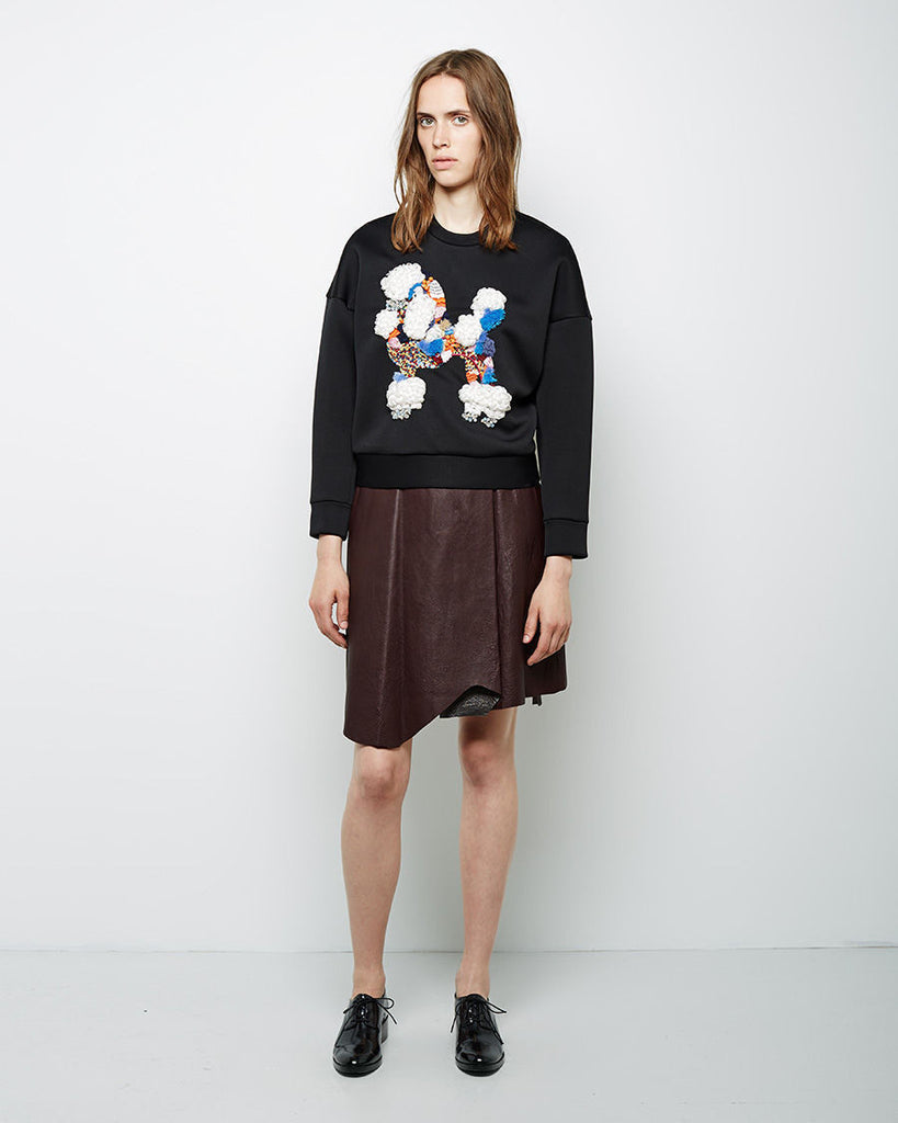 Dropped Shoulder Cropped Poodle Sweatshirt