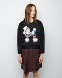Dropped Shoulder Cropped Poodle Sweatshirt