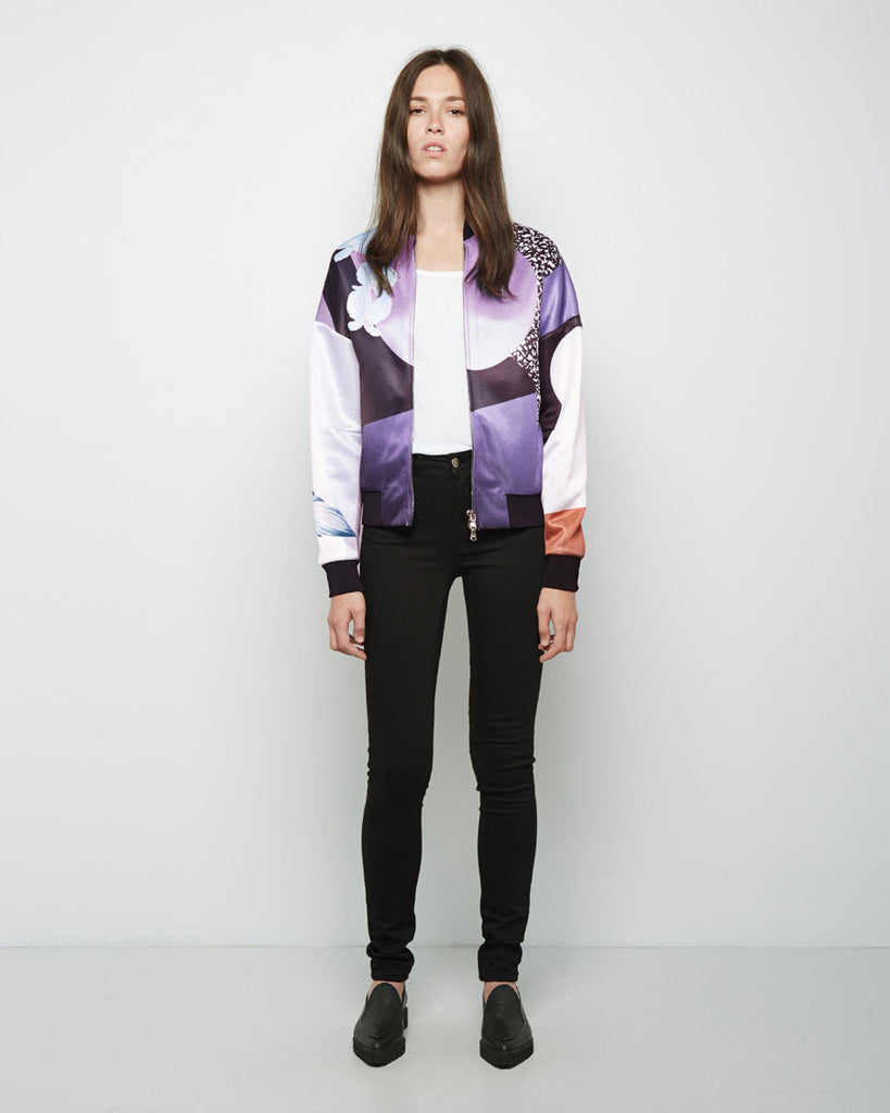 Dropped Shoulder Graffiti Bomber