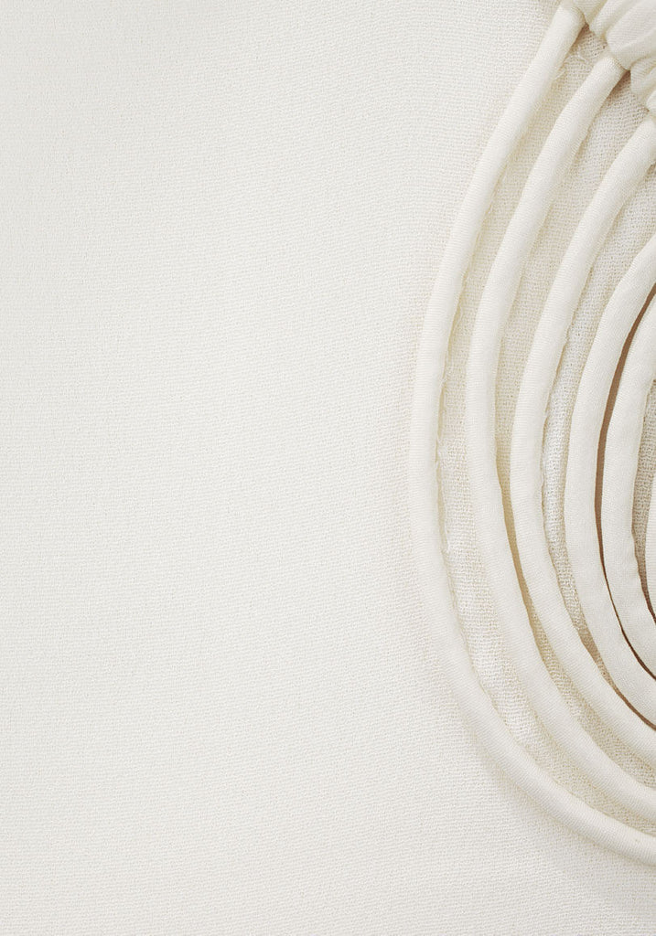 Embroidered Blouse w/ Tied Sleeves