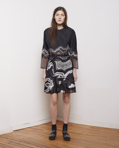 Embroidered Organza Skirt