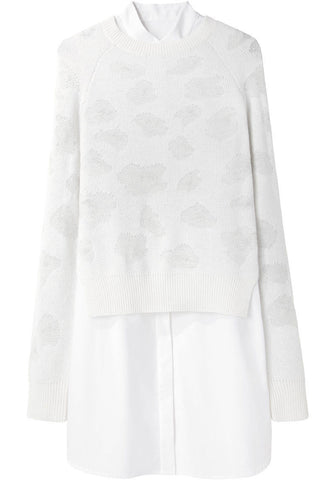 Floral Jacquard Combo Dress