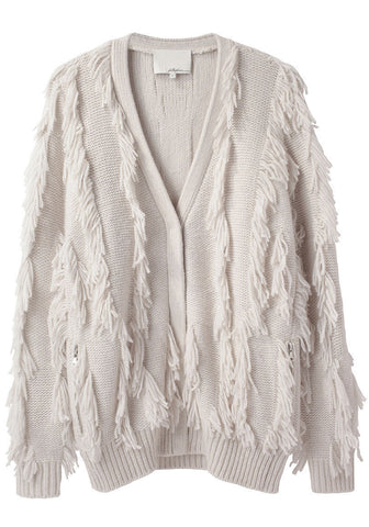 Fringe Intarsia Cardigan