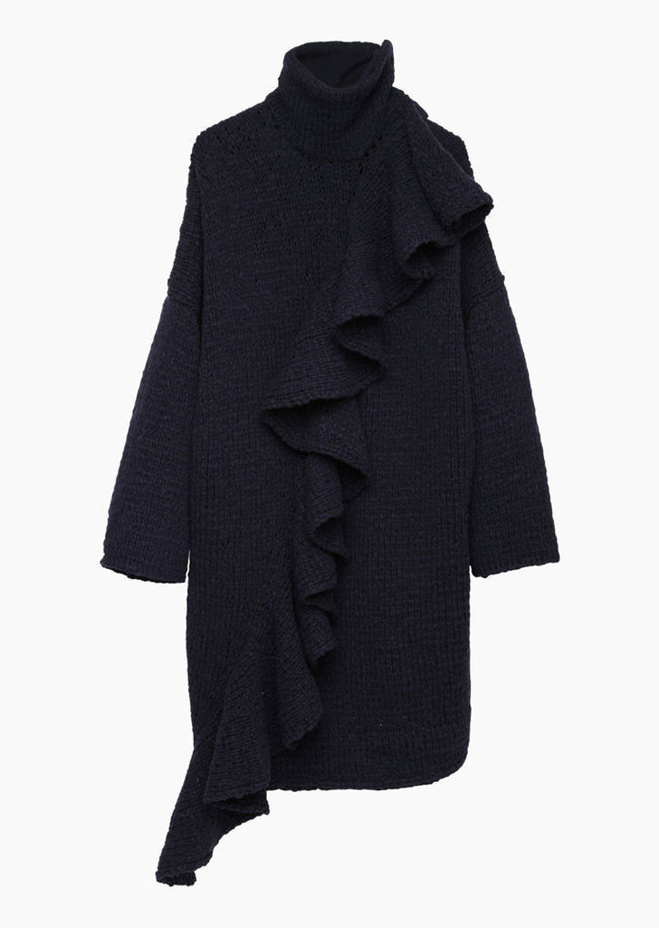 Handknit Ruffle Coat