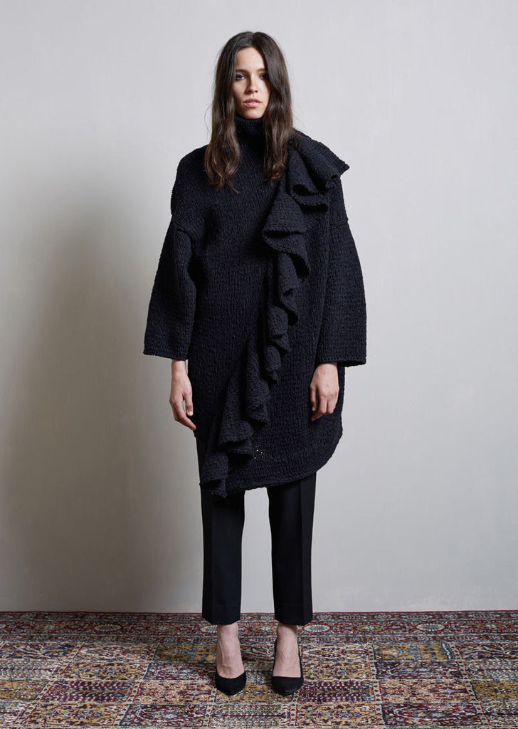 Handknit Ruffle Coat